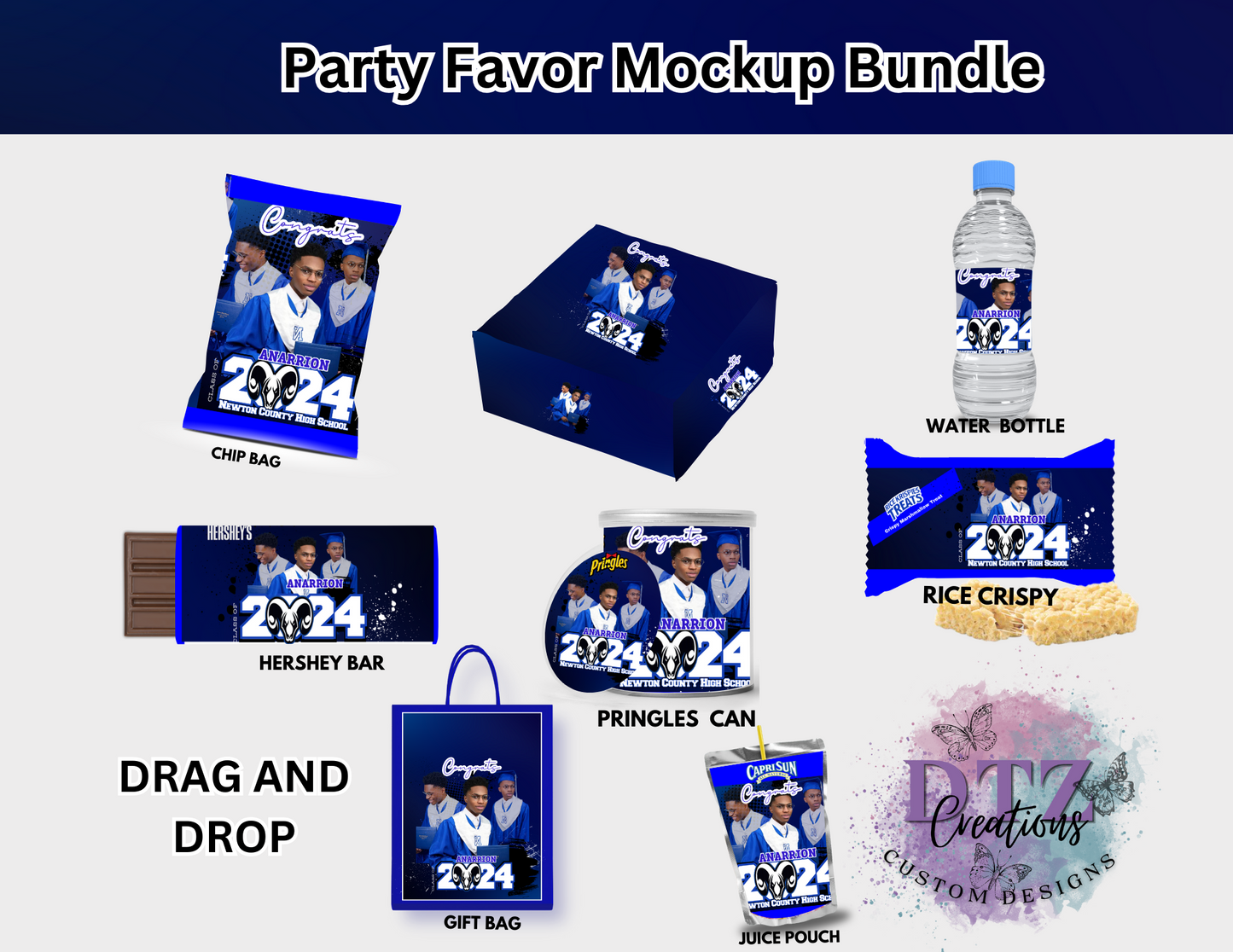 Grad Party Favor Templates Bundle